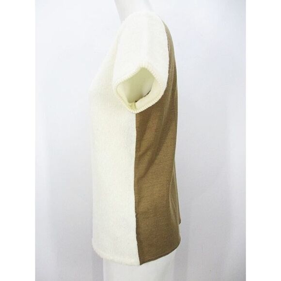 Lanvin Paris Two-Tone Wool Knit Zip Top Size 38 French - Picture 4 of 8